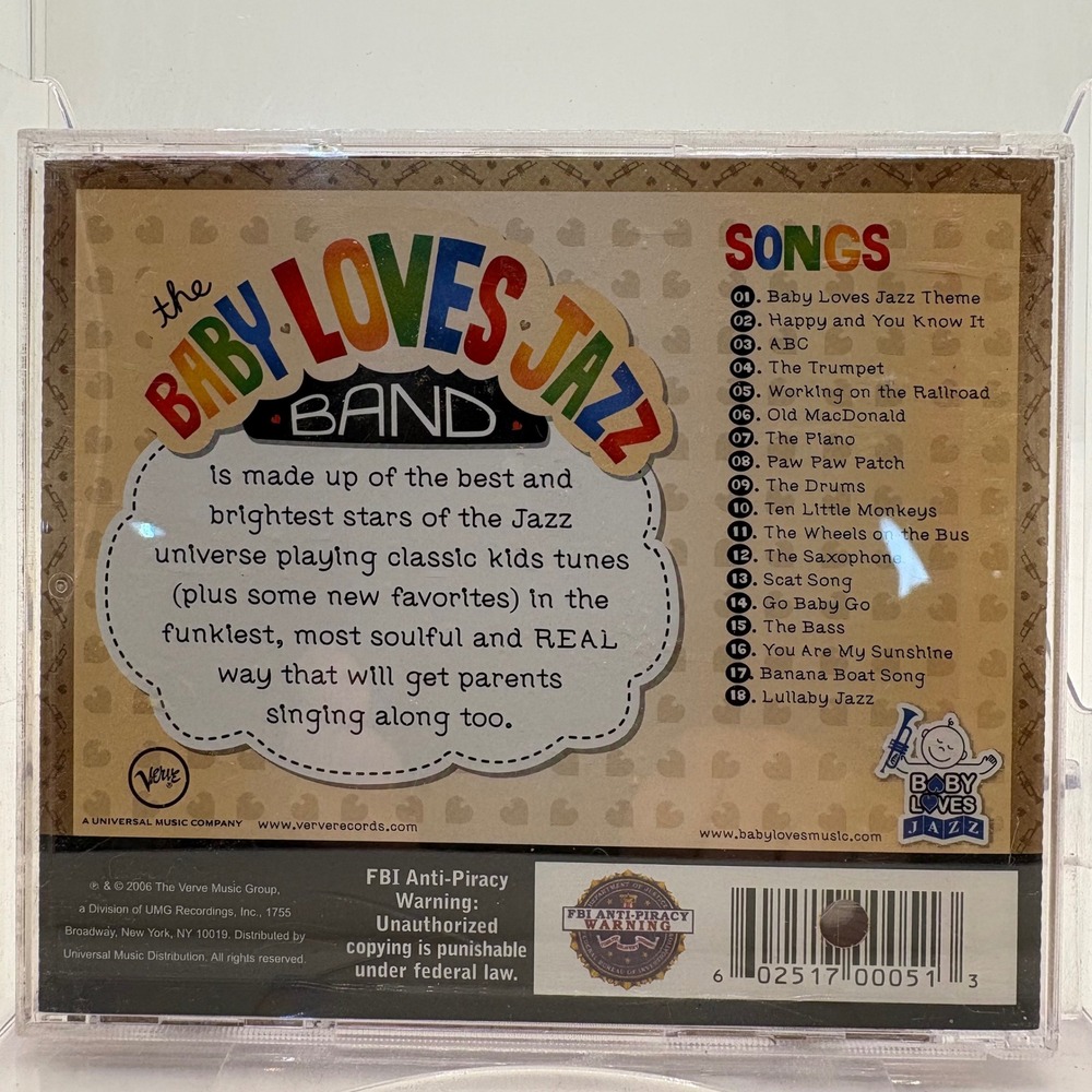 The Baby‎ Loves Jazz Band Go Baby Go CD Verve Records 2006 Kids Music